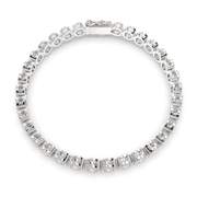 Melusine Round Cut Diamond Tennis Bracelet Milgrain Bezel (6 ctw) - Nivetta